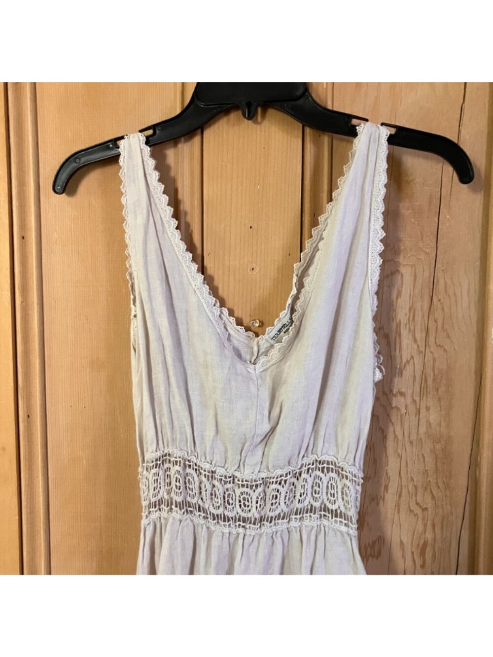 Terzo Millenio Womens 100% Linen Made In Italy Dress Medium White Ivory SP EXC - Picture 3 of 12